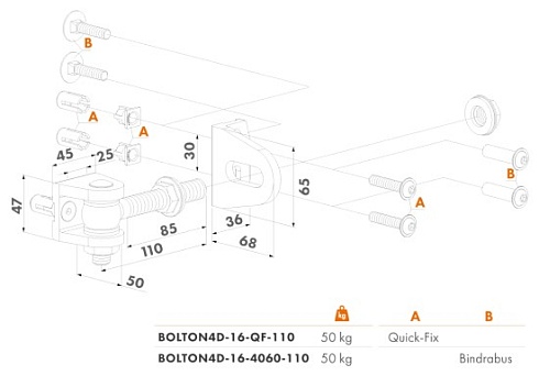 Купить Прикручиваемая петля Locinox (Бельгия) BOLTON4D-16-QF — для калитки и ворот в Новокубанске