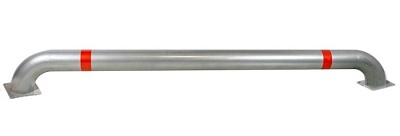 Колесоотбойник металлический (2 м) на отводах КО-108.1.000 СБ (труба Ø108) усиленный